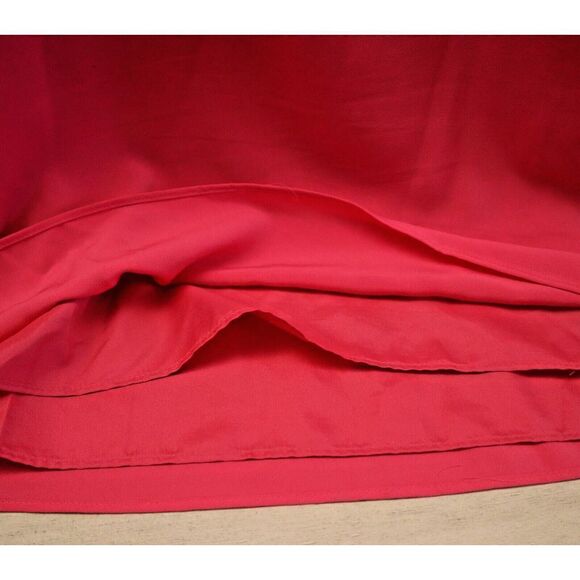 Apt. 9 D3396 Women Sz L Magenta Pink Spaghetti Strap Ruffle Top Mini Dress $225 - Picture 5 of 9